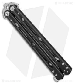 Kershaw Lucha Balisong Butterfly Knife Black (4.5" Stonewash) 5150BLK -Blade HQ Kershaw Lucha Balisong Butterfly Black SW BHQ 117073 jr side