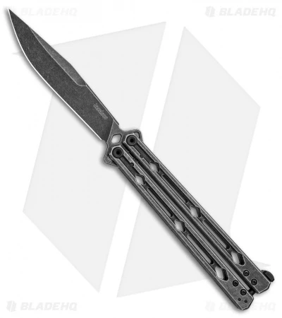 Kershaw Lucha Balisong Butterfly Knife Blackwash (4.5" Blackwash) 1 Kershaw Lucha Balisong Butterfly Knife Blackwash (4.5" Blackwash)