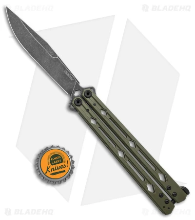 Kershaw Lucha Balisong Butterfly Knife OD Green (4.5" Blackwash) 5150ODBW 4 Kershaw Lucha Balisong Butterfly Knife OD Green (4.5" Blackwash) 5150ODBW - Image 4