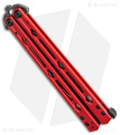 Kershaw Lucha Balisong Butterfly Knife Red (4.5" Blackwash) 5150RDBW -Blade HQ Kershaw Lucha Balisong Butterfly Red Blackwash 5150RDBW BHQ 117070 jr side