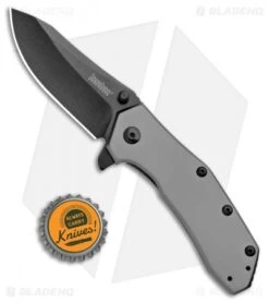 Kershaw Median Bead Blast A/O Frame Lock Knife Stainless Steel (3" Black) 7 Kershaw Median Bead Blast A/O Frame Lock Knife Stainless Steel (3" Black) -Blade HQ Kershaw Median BB A O FL SS Black KS1551TI BHQ 100764 jr bottlecap