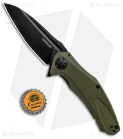 Kershaw Natrix XL Sub-Frame Lock Knife OD Green G-10 (3.75" Black) 7008OLBLK -Blade HQ Kershaw Natri XL Sub FL OD Green G 10 Black 7008OLBLK BHQ 80571 jr bottlecap