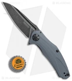 Kershaw Natrix A/O Knife Gray G-10 (3.25" BlackWash) 7007GRYBW -Blade HQ Kershaw Natrix AO Gray G10 Blackwash BHQ 82057 er bottlecap
