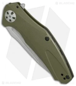Kershaw Natrix A/O Sub-Frame Lock Knife OD Green G-10 (3.25" Stonewash) 7007OL -Blade HQ Kershaw Natrix AO OD Green G10 SW BHQ 79760 er spine