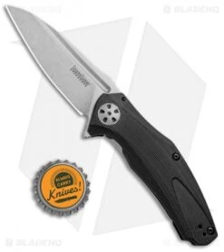 Kershaw Natrix A/O Sub-Frame Lock Knife Black G-10 (3.25" Stonewash) KS7007BK -Blade HQ Kershaw Natrix AO Sub Frame Black G 10 SW 7007 BHQ 52198 jr bottlecap