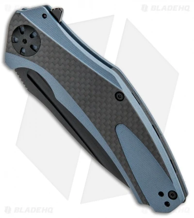 Kershaw Natrix XL Sub-Frame Lock Knife Blue G-10/CF (3.75" Black) 7008CFBLK 2 Kershaw Natrix XL Sub-Frame Lock Knife Blue G-10/CF (3.75" Black) 7008CFBLK - Image 2