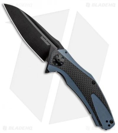Kershaw Natrix XL Sub-Frame Lock Knife Blue G-10/CF (3.75" Black) 7008CFBLK 1 Kershaw Natrix XL Sub-Frame Lock Knife Blue G-10/CF (3.75" Black) 7008CFBLK