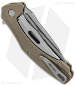 Kershaw Natrix Sub-Frame Lock Knife Tan G-10 (3.25" Stonewash) 7007TAN -Blade HQ Kershaw Natrix Sub FL Tan G 10 SW KS7007TAN BHQ 88101 jr side