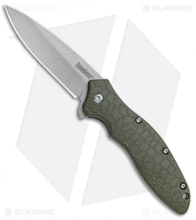 Kershaw Oso Sweet Assisted Opening Knife OD Green (3" Stonewash) 1830ODSW 1 Kershaw Oso Sweet Assisted Opening Knife OD Green (3" Stonewash) 1830ODSW