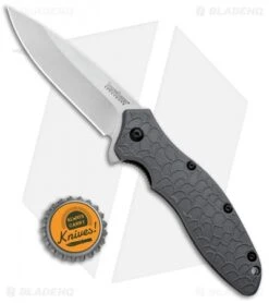 Kershaw Oso Sweet Assisted Opening Knife Gray (3" Stonewash) 1830GRYSW -Blade HQ Kershaw Oso Sweet LL Gray SW KS1830GRYSW BHQ 96706 jr bottlecap