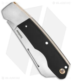 Kershaw Parley Cleaver Slip Joint Knife Black Polished Micarta (3.1" Satin) 4384 -Blade HQ Kershaw Parley Cleaver Slip Joint Black Polished Micarta 3in Satin BHQ 139784 td spine