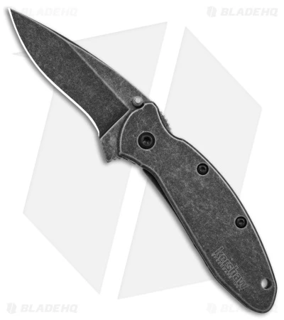 Kershaw Scallion Assisted Opening Knife Blackwash (2.25" Black) 1620FLBW 1 Kershaw Scallion Assisted Opening Knife Blackwash (2.25" Black) 1620FLBW