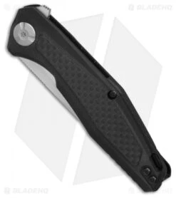 Kershaw Sinkevich Atmos Liner Lock Knife Black G-10/Carbon Fiber (3" Satin) 4037 -Blade HQ Kershaw Sinkevich Atoms Black G10 CF satin BHQ 80582 er spine