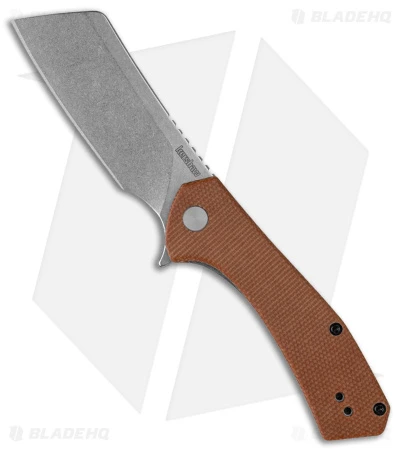 Kershaw Static Cleaver Liner Lock Knife Brown Micarta (2.8" SW D2) 1 Kershaw Static Cleaver Liner Lock Knife Brown Micarta (2.8" SW D2)
