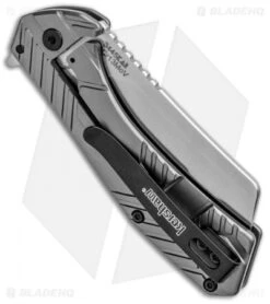 Kershaw Static Cleaver Frame Lock Knife Gray Stainless Steel (2.8" Satin) 3445 -Blade HQ Kershaw Static Cleaver FL Gray SS Satin 3445 BHQ 101842 jr side