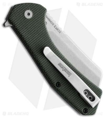 Kershaw Static Clever Liner Lock Knife Green Micarta (2.8" Stonewash D2) 2 Kershaw Static Clever Liner Lock Knife Green Micarta (2.8" Stonewash D2) - Image 2