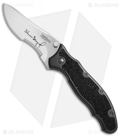 Kershaw Steven Seagal 1680ST Liner Lock Knife Ray Skin (3.5" Polish Serr) XXXX 1 Kershaw Steven Seagal 1680ST Liner Lock Knife Ray Skin (3.5" Polish Serr) XXXX