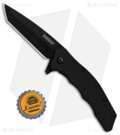 Kershaw Thicket Tanto Assisted Opening Knife Black GFN (Black Plain) 1328 -Blade HQ Kershaw Thicket Tanto Black GFN Black Plain BHQ 83239 er bottlecap