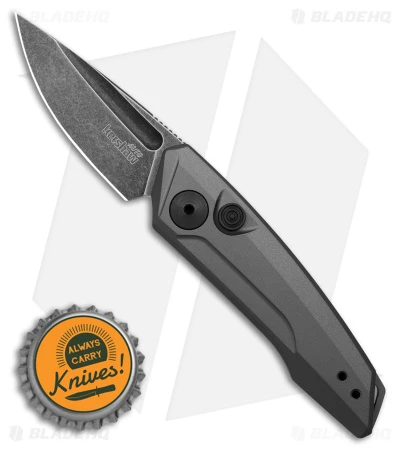 Kershaw Launch 9 Automatic Knife Drop Point Gray Aluminum (2" Black SW) 4 Kershaw Launch 9 Automatic Knife Drop Point Gray Aluminum (2" Black SW) - Image 4