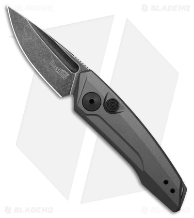 Kershaw Launch 9 Automatic Knife Drop Point Gray Aluminum (2" Black SW) 1 Kershaw Launch 9 Automatic Knife Drop Point Gray Aluminum (2" Black SW)