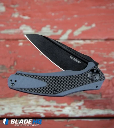Kershaw Natrix XL Sub-Frame Lock Knife Blue G-10/CF (3.75" Black) 7008CFBLK 5 Kershaw Natrix XL Sub-Frame Lock Knife Blue G-10/CF (3.75" Black) 7008CFBLK - Image 5
