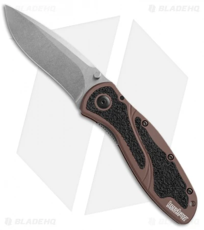 Kershaw Blur Assisted Opening Knife Brown (Stonewash Elmax) 1670SWBR 1 Kershaw Blur Assisted Opening Knife Brown (Stonewash Elmax) 1670SWBR