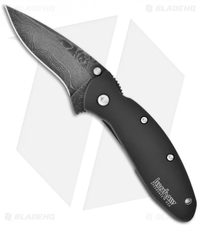Kershaw Scallion Assisted Opening Knife Black (2.25" Damascus) 1620DAMBK 1 Kershaw Scallion Assisted Opening Knife Black (2.25" Damascus) 1620DAMBK