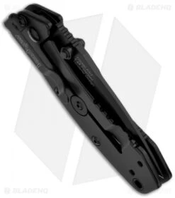 Kershaw Cryo Assisted Opening Knife (2.75" Black Serr) 1555BLKST -Blade HQ kershaw cryo 1555blk side
