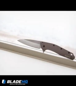 Kershaw Dividend Assisted Opening Knife Gray Aluminum (3" Stonewash) 1812GRY -Blade HQ kershaw divdend grey 1812gry BHQ 52171 dl