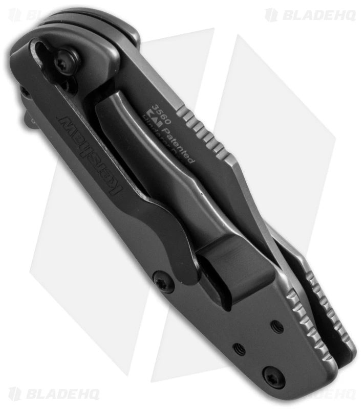 Kershaw Ember Assisted Opening Flipper Knife (2" Gray) 3560 Hinderer 2 Kershaw Ember Assisted Opening Flipper Knife (2" Gray) 3560 Hinderer - Image 2