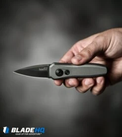 Kershaw Launch 4 CA Legal Automatic Knife Gray (1.9" Black) 7500GRYBLK -Blade HQ kershaw launch 4 gray 7500GRYBLK BHQ 74062 dl hand