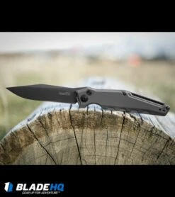 Kershaw Galyean Launch 7 Automatic Knife Gray (3.75" Black) 7900GRYBLK -Blade HQ kershaw launch 7 7900GRYBLK BHQ 52153 dl