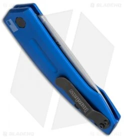Kershaw Launch 2 Automatic Knife Blue Aluminum (3.4" Stonewash) 7200BLUSW -Blade HQ kershaw launch auto 2 sw 7200blusw side cm