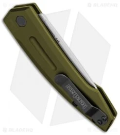 Kershaw Launch 2 Automatic Knife OD Green Aluminum (3.4" Stonewash) 7200SWOL -Blade HQ kershaw launch auto 2 sw 7200swol cm bhq 32693 jr side 1