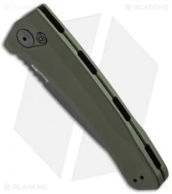 Kershaw Launch 3 Automatic Knife OD Green Aluminum (3.4" Black) 7300BLKOL 4 Kershaw Launch 3 Automatic Knife OD Green Aluminum (3.4" Black) 7300BLKOL -Blade HQ kershaw launch auto 3 black 7300blkol bottom cm