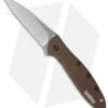 Kershaw Leek Assisted Opening Knife Brown (3" Stonewash) Elmax 1660SWBRN