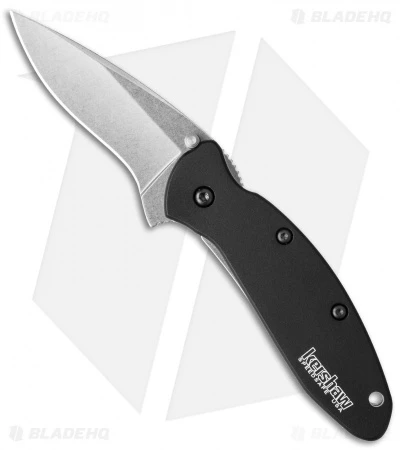 Kershaw Scallion Assisted Opening Knife Black (2.25" Stonewash) 1620SWBLK 1 Kershaw Scallion Assisted Opening Knife Black (2.25" Stonewash) 1620SWBLK